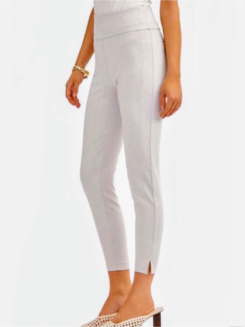 Women’s Pearl Gray Tailored Blazer & Pants Set - Chic Work Pants Set Alternative - Picture 4 of 6